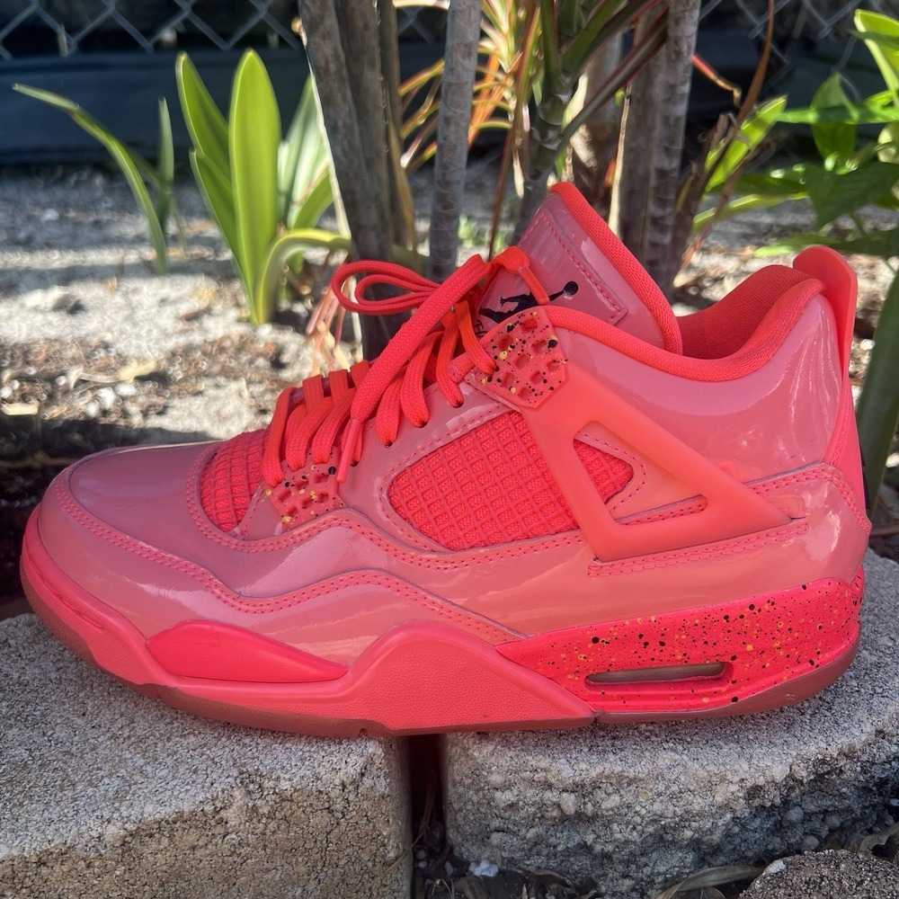 Excellent Size 8 W / 6.5 M - Air Jordan 4 Retro NRG Hot Punch Pink - Picture 2 of 11